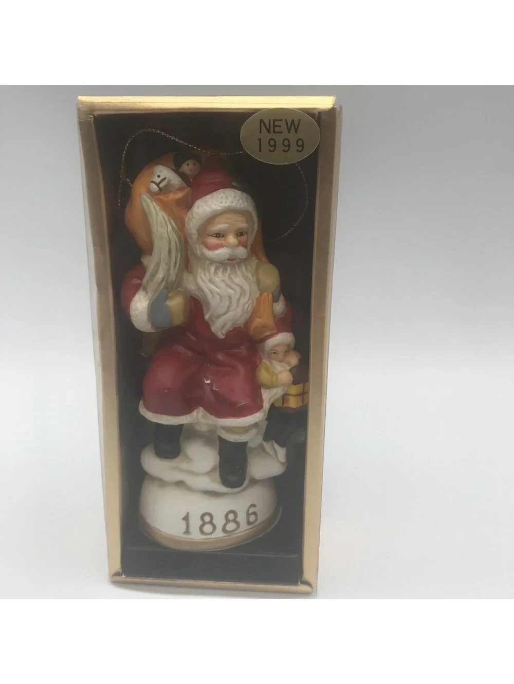 Father Christmas and Jack Frost Memories Of Santa 1886 Vtg 1999 Ornament Repro